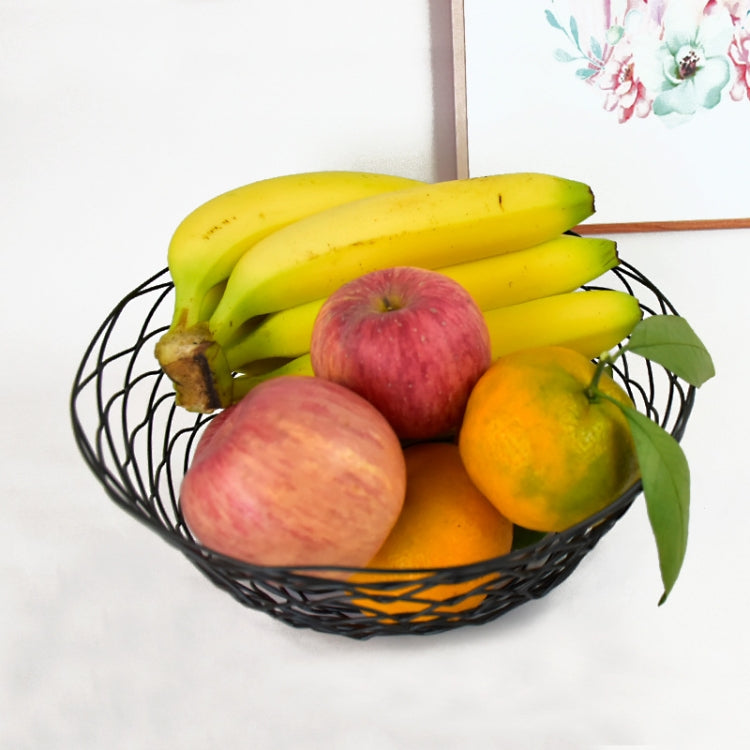 Wrought Iron Fruit Portable Storage Basket Bread French Fries Fried Snacks Portable Basket Large Messy Wire