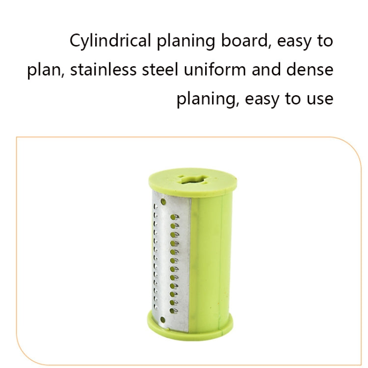 3 PCS Plastic Hand-Cranked Rotary Grater Chocolate Cheese Multi-Function Planer(Green)