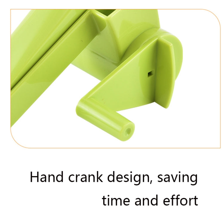 3 PCS Plastic Hand-Cranked Rotary Grater Chocolate Cheese Multi-Function Planer(Green)