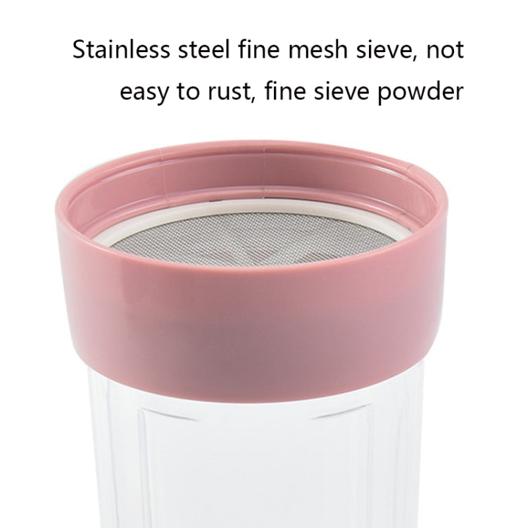 2 PCS Rotating Stainless Steel Tall Cup Body Flour Sieve Sugar Bowl
