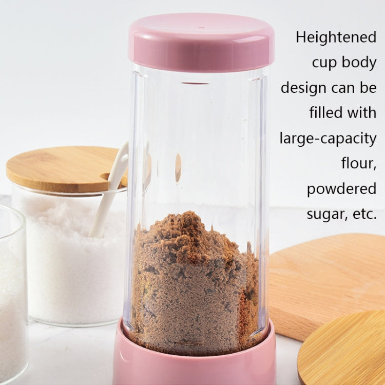 2 PCS Rotating Stainless Steel Tall Cup Body Flour Sieve Sugar Bowl