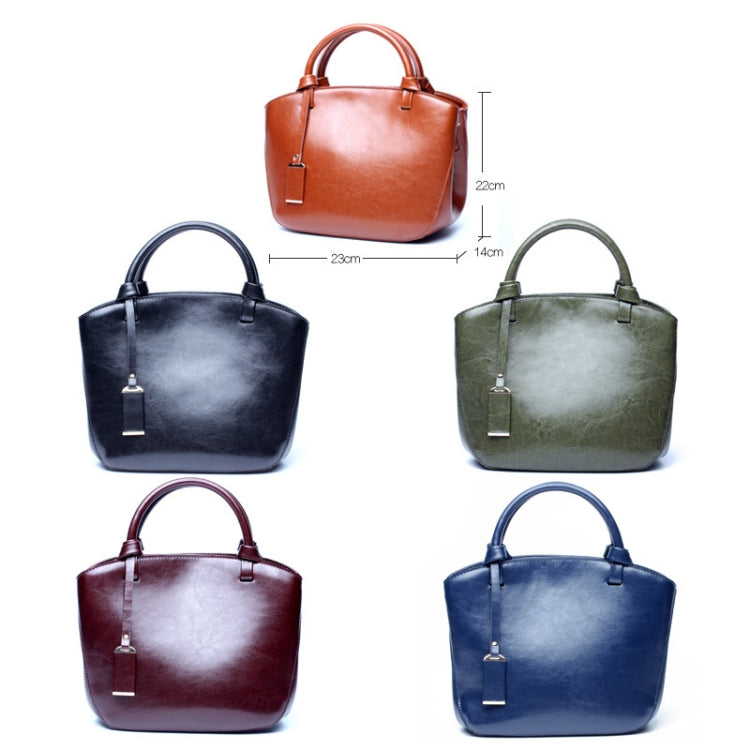 L7020 Cowhide Retro All-Match Portable Messenger Female Bag