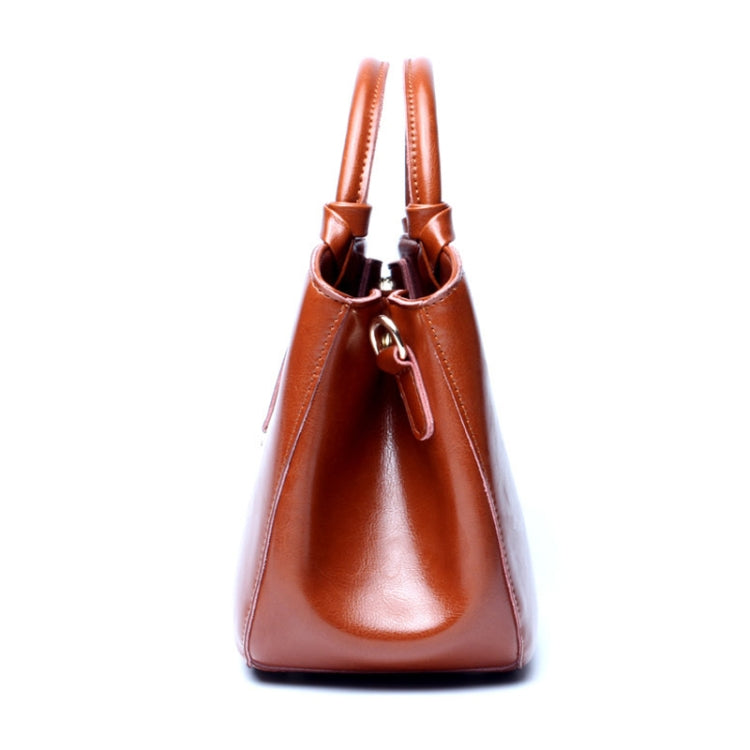 L7020 Cowhide Retro All-Match Portable Messenger Female Bag