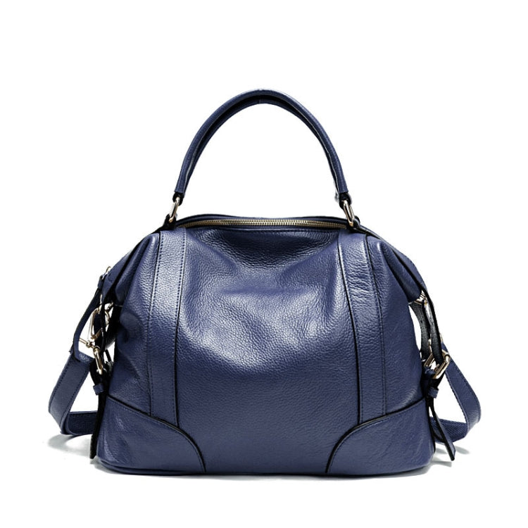 2P1006 Ladies Single-Shoulder Leather Messenger Bag, Colour: Royal Blue (S)