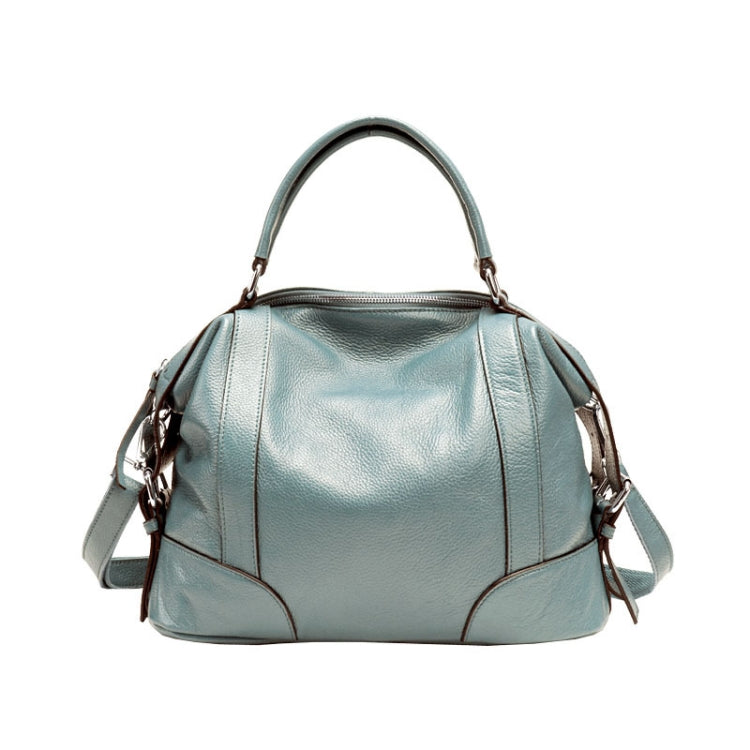2P1006 Ladies Single-Shoulder Leather Messenger Bag, Colour: Lake Blue  (S)