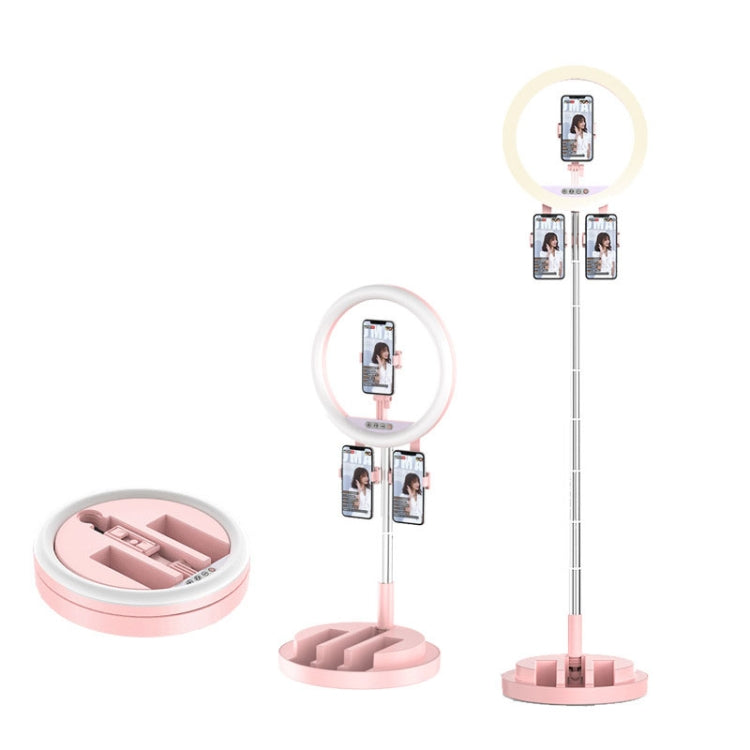 JM03 11 Inch 3 Position Fill Light Beauty Selfie Desktop Bracket Live Broadcast Integrated Floor LED Light