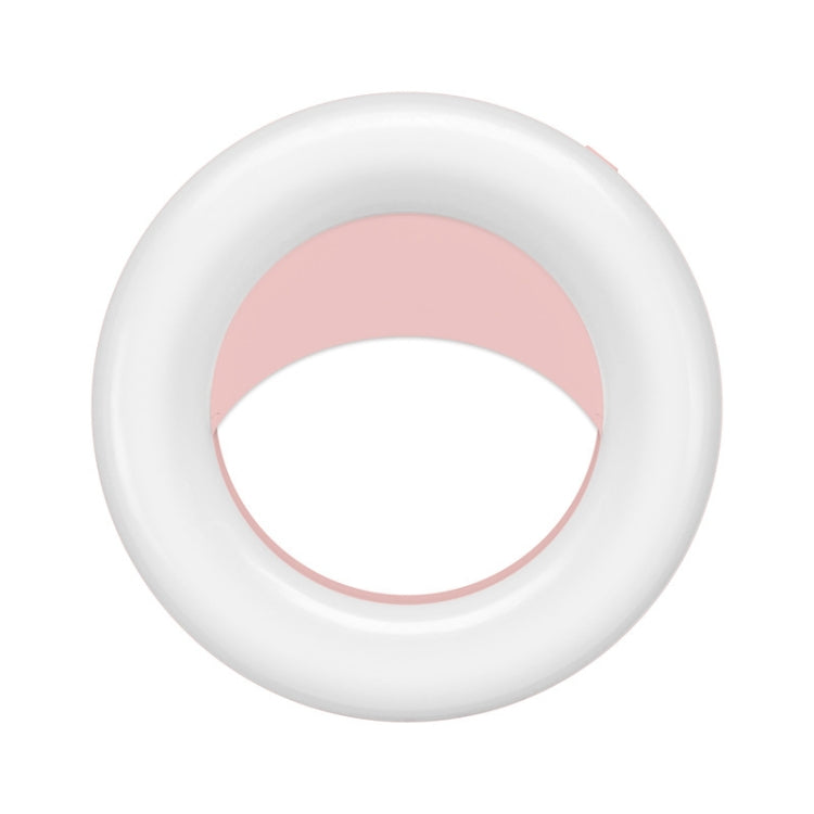 2 PCS L-06  40 LEDs RGB Mobile Phone Fill Light Rechargeable Colorful Ring Light  Mobile Phone Live Selfie Beauty Ligh(Pink)