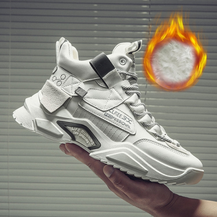 Spring And Autumn High-Top Clunky Sneaker Thick-Soled Sports Shoes Men Running Shoes, Size: 41