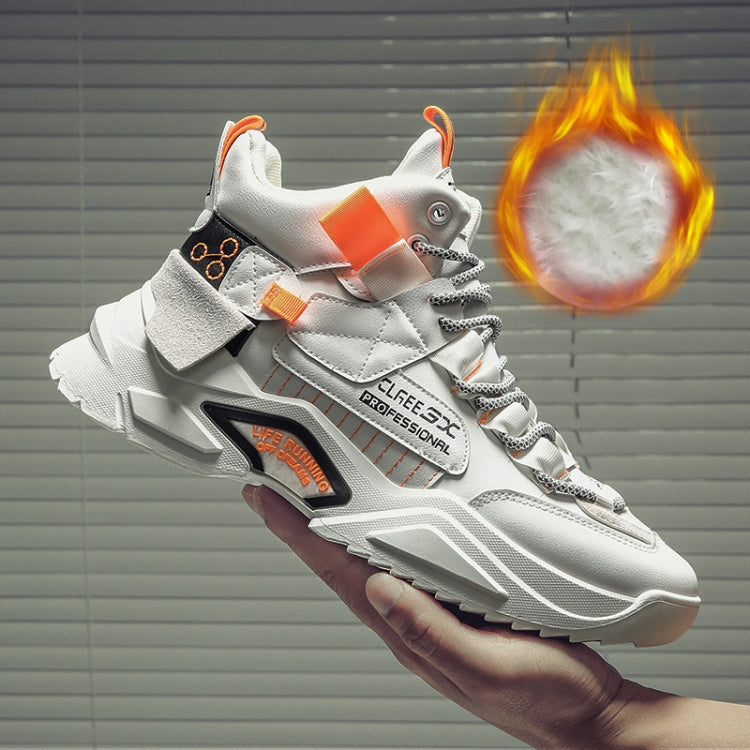Spring And Autumn High-Top Clunky Sneaker Thick-Soled Sports Shoes Men Running Shoes, Size: 42