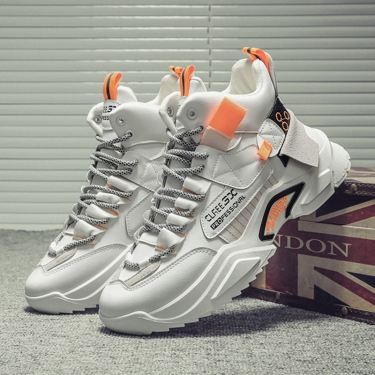 Spring And Autumn High-Top Clunky Sneaker Thick-Soled Sports Shoes Men Running Shoes, Size: 43
