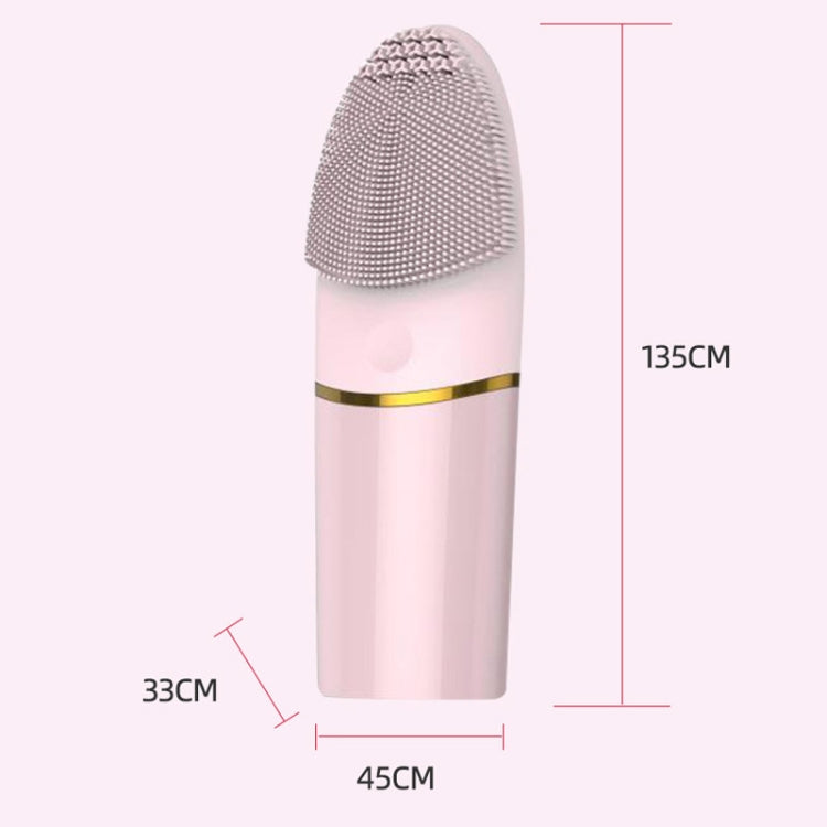 AM--1101 2 PCS Silicone Handheld Cleansing Apparatus Waterproof Portable Cleansing Brush Massager Pore Cleaner