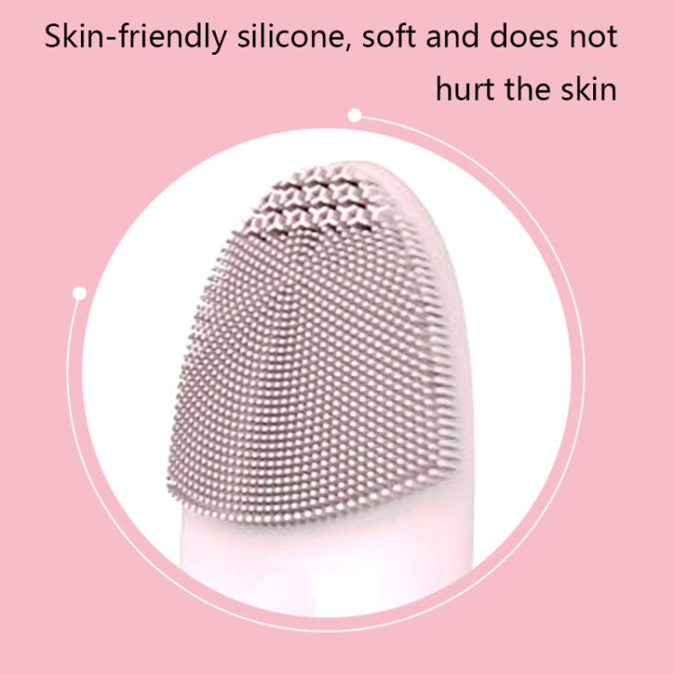 AM--1101 2 PCS Silicone Handheld Cleansing Apparatus Waterproof Portable Cleansing Brush Massager Pore Cleaner