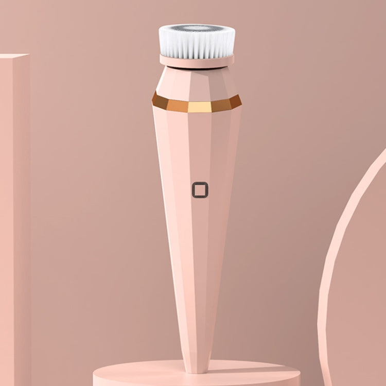 D27 Silicone Facial Cleanser Rotating Clean Facial Brush Beauty Massage Multifunctional Facial Cleanser(Girl fan)