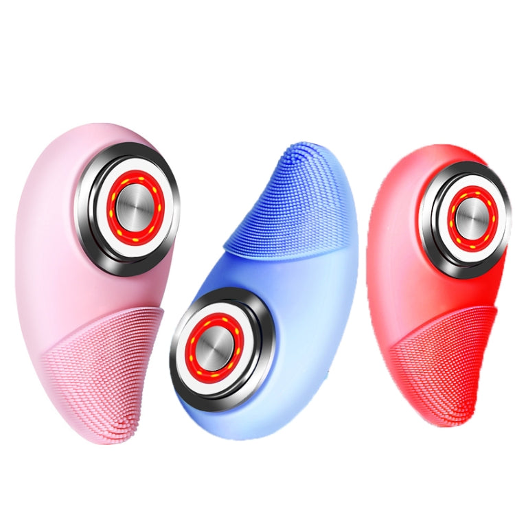 HFT1 Silicone Facial Cleanser IPL Skin Rejuvenation Importer Massager, Colour: Rose Red (Upgrade)