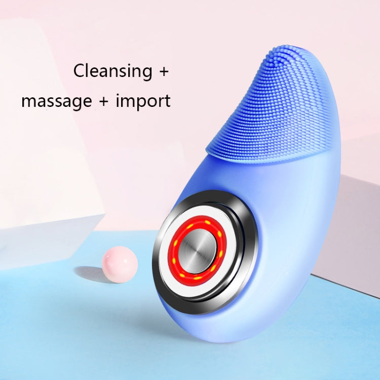HFT1 Silicone Facial Cleanser IPL Skin Rejuvenation Importer Massager, Colour: Rose Red (Upgrade)