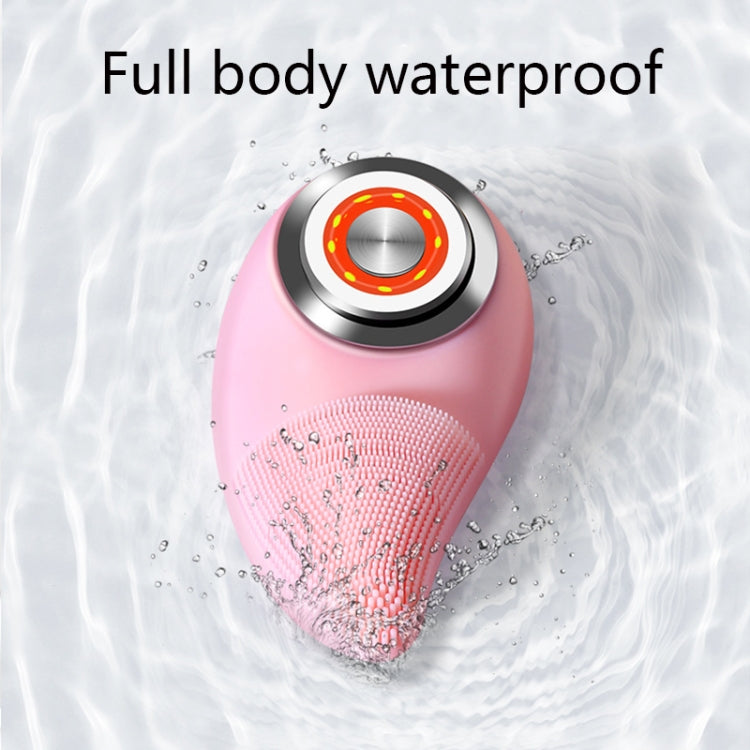 HFT1 Silicone Facial Cleanser IPL Skin Rejuvenation Importer Massager, Colour: Rose Red (Luxury)