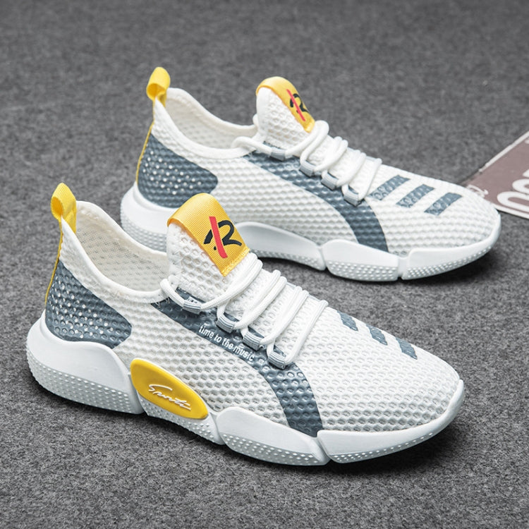 Spring Breathable Running Shoes Couple Models Student Casual Shoes Flying Woven Sports Shoes, Size: 39
