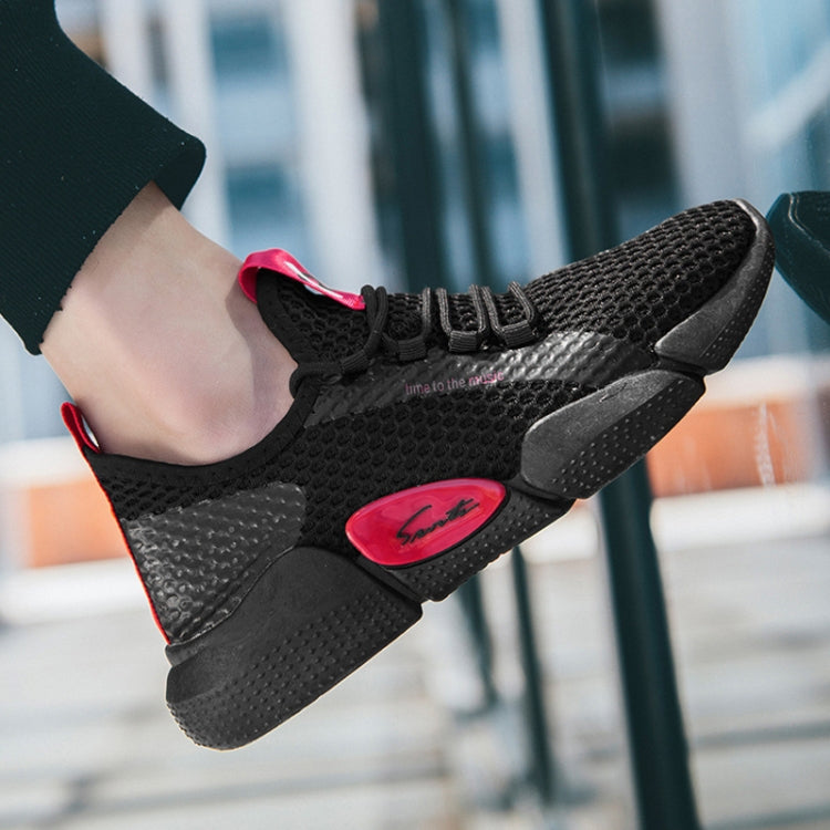 Spring Breathable Running Shoes Couple Models Student Casual Shoes Flying Woven Sports Shoes, Size: 39