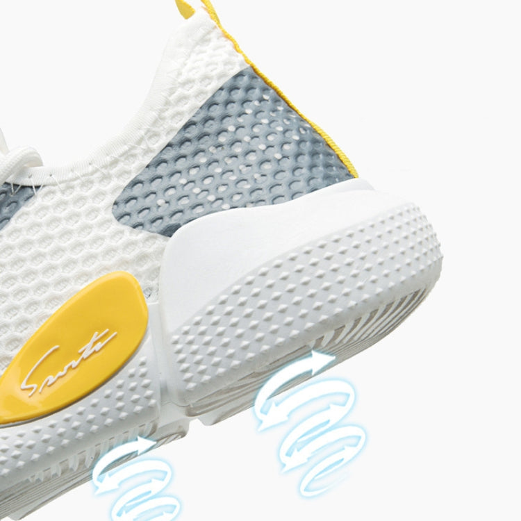 Spring Breathable Running Shoes Couple Models Student Casual Shoes Flying Woven Sports Shoes, Size: 42(Yellow)