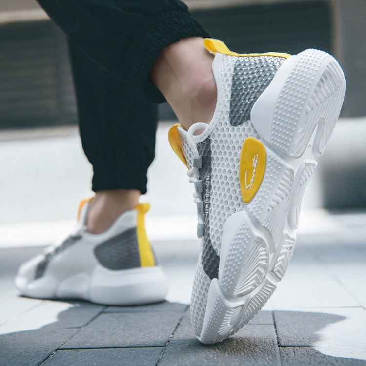 Spring Breathable Running Shoes Couple Models Student Casual Shoes Flying Woven Sports Shoes, Size: 43