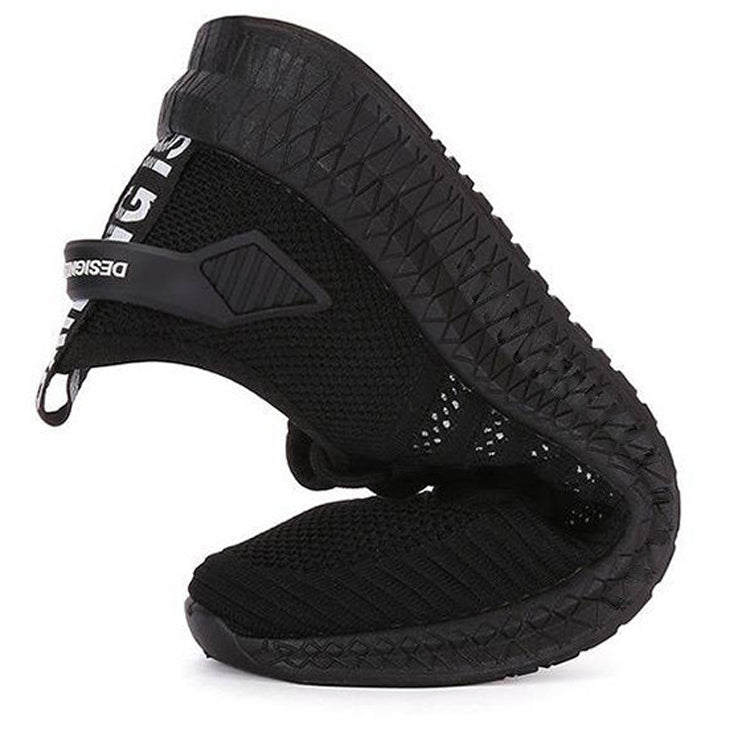 Men Casual Sports Shoes Breathable Mesh Outdoor Running Shoes, Size: 41(Black+Orange)