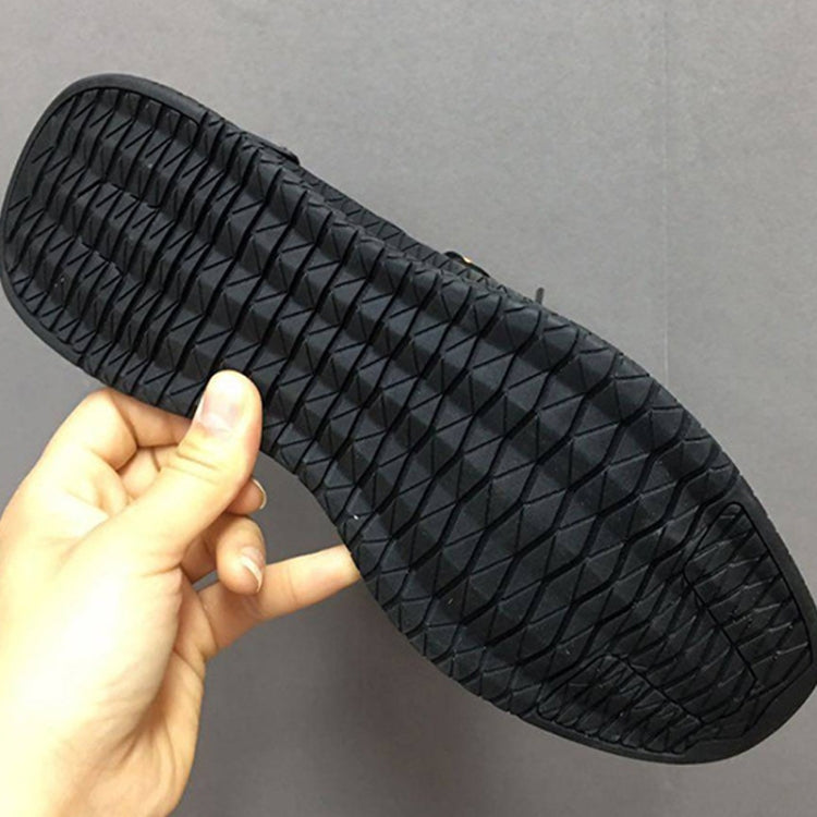 Men Casual Sports Shoes Breathable Mesh Outdoor Running Shoes, Size: 41(Black+Orange)