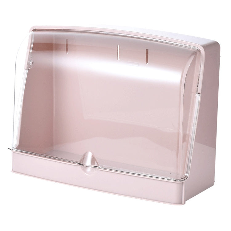 Wall-Mounted Transparent Cosmetic Storage Box Large-Capacity Bathroom And Kitchen Dustproof And Waterproof Flip Rack