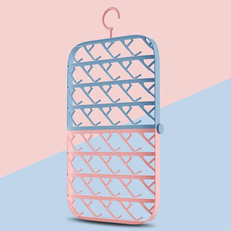 Foldable Socks Drying Rack Windproof Buckle Sock Clip Storage Rack