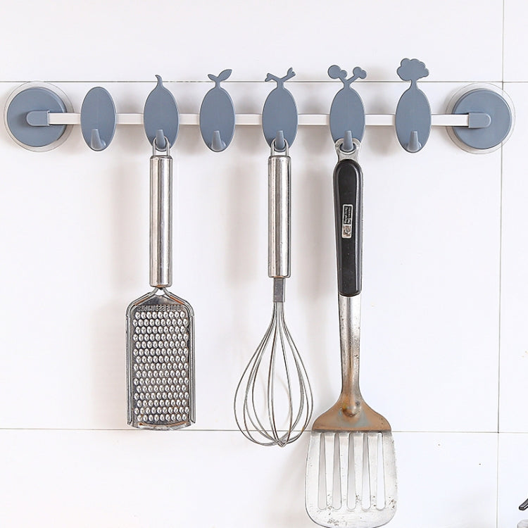 3 PCS Space Aluminum 6-Link Hook Kitchen And Bathroom Sliding Storage Rack