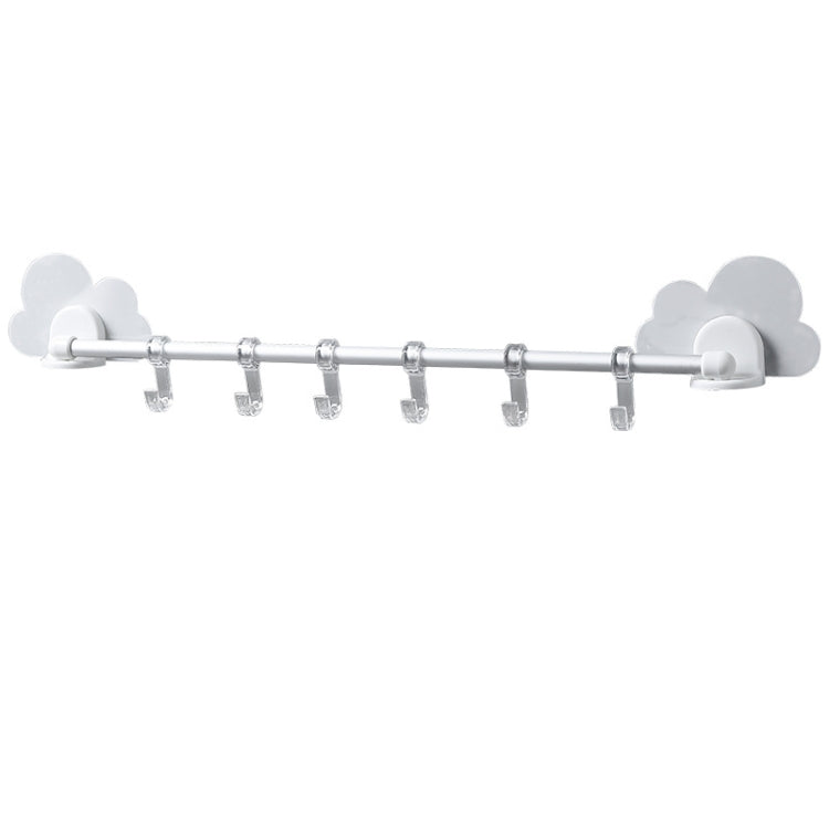 3 PCS Space Aluminum 6-Link Hook Kitchen And Bathroom Sliding Storage Rack