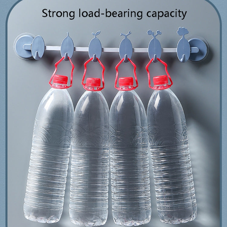3 PCS Space Aluminum 6-Link Hook Kitchen And Bathroom Sliding Storage Rack