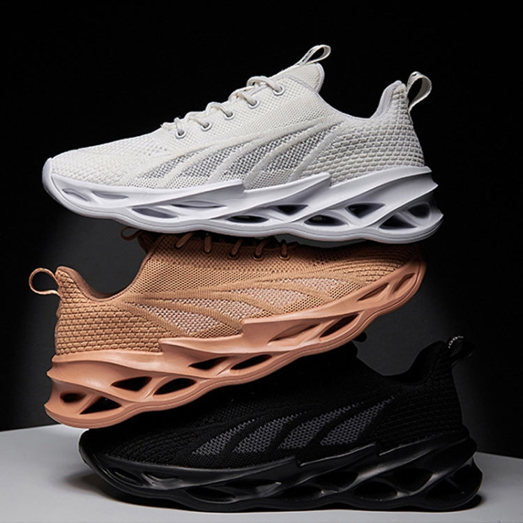 Breathable Fly Woven Mesh Shoes Men Casual Sports Running Shoes, Size: 39