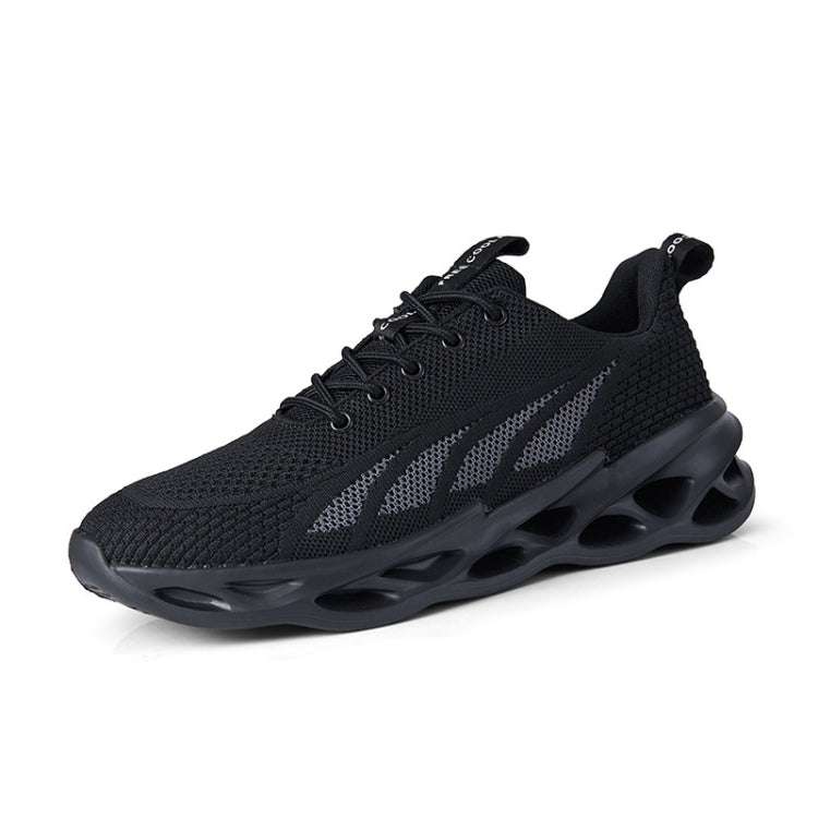Breathable Fly Woven Mesh Shoes Men Casual Sports Running Shoes, Size: 44(White)