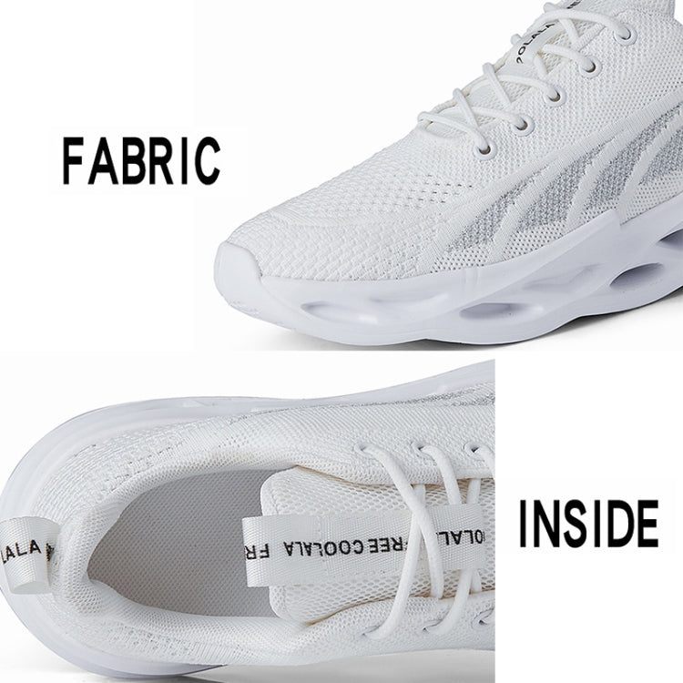 Breathable Fly Woven Mesh Shoes Men Casual Sports Running Shoes, Size: 46(Black)