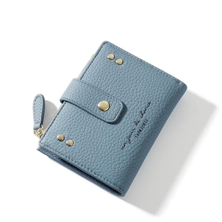 Y8665 Zipper Coin Pocket Multi-Card Slot Short Bi-Fold Wallet