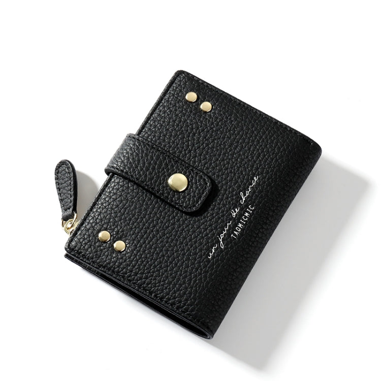 Y8665 Zipper Coin Pocket Multi-Card Slot Short Bi-Fold Wallet