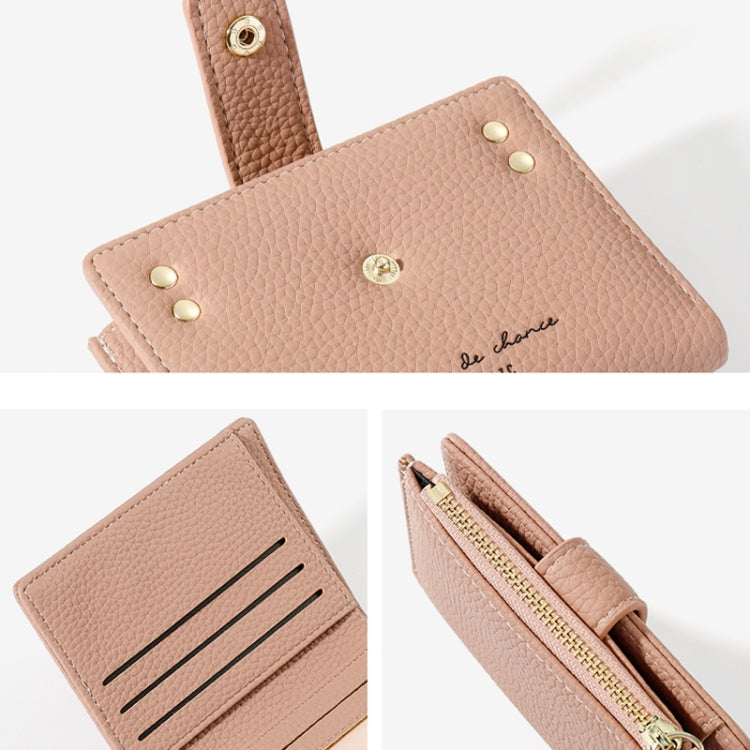 Y8665 Zipper Coin Pocket Multi-Card Slot Short Bi-Fold Wallet