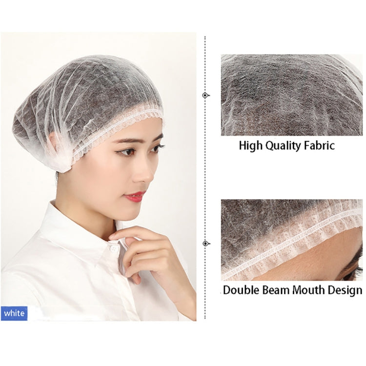 200 PCS Non-woven Disposable Pleated Anti Dust Hat Bath Caps For Spa Hair Salon Beauty