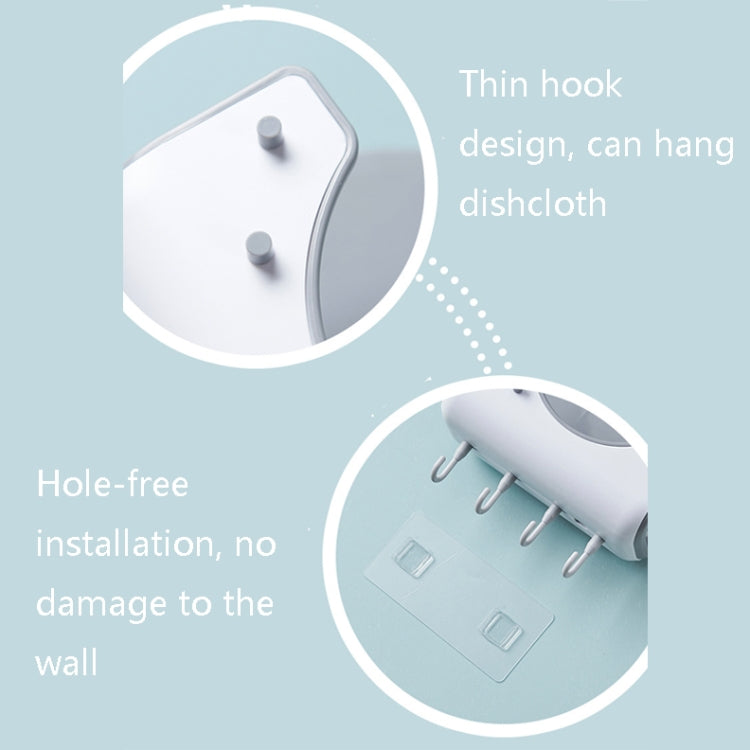 Kitchen Wall-Mounted Punch-Free Pot Cover Rack With Hook Cutting Board Storage Rack