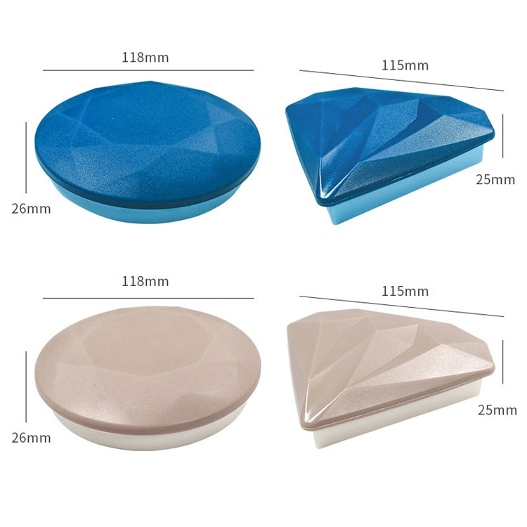2 PCS Creative Silicone Ice Tray  DIY Ice Cube Mold With Lid, Specification: Diamond (Khaki)