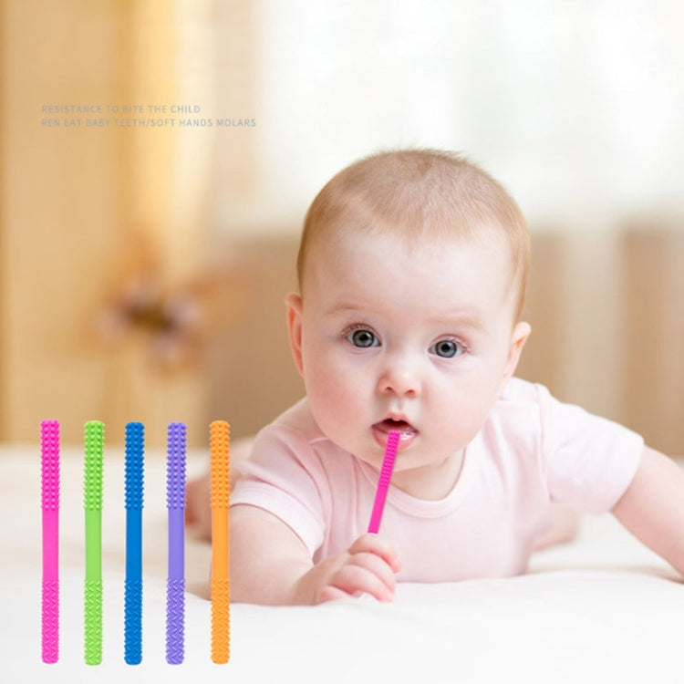CYG001 4 PCS Baby Silicone Teether Hollow Teething Tube Children Anti-eating Hand Molar Stick