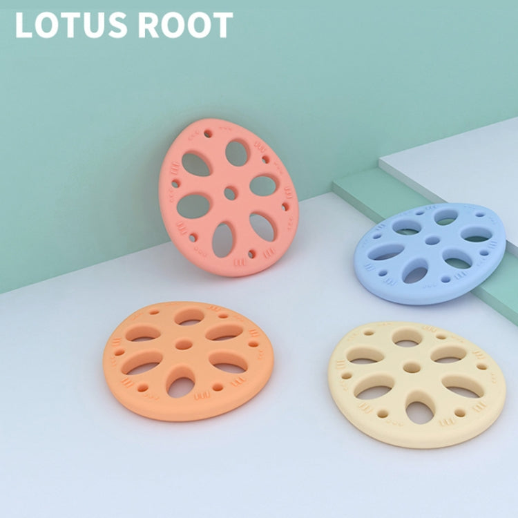 M010093 4 PCS Silicone Lotus Root Tablets Baby Soothing Teether Children Molars Toys Maternal And Child Supplies, Colour: Blue