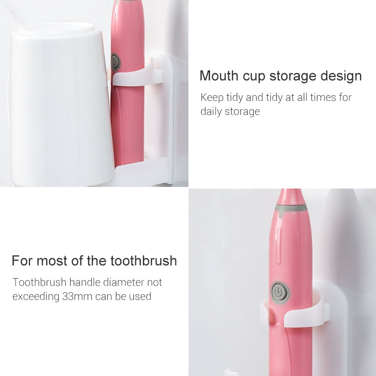 5 PCS Electric Toothbrush Holder Free Perforation Wall-Mounted Dental Storage Rack