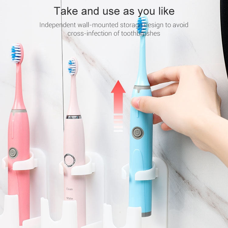 5 PCS Electric Toothbrush Holder Free Perforation Wall-Mounted Dental Storage Rack