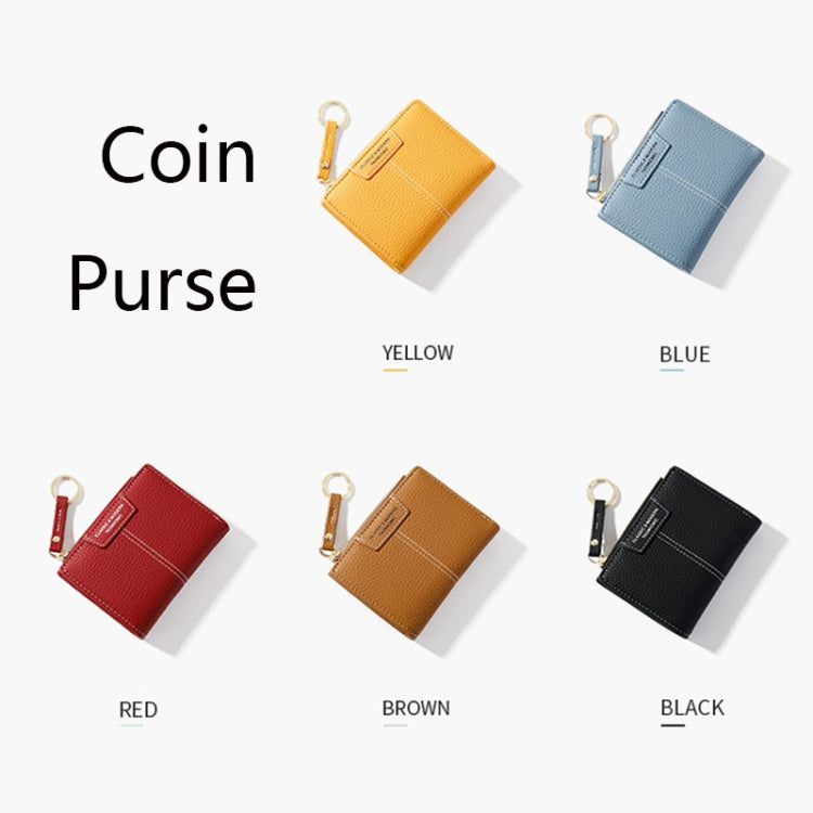 928666 Multi-Card Keychain Coin Purse Short Ladies Wallet