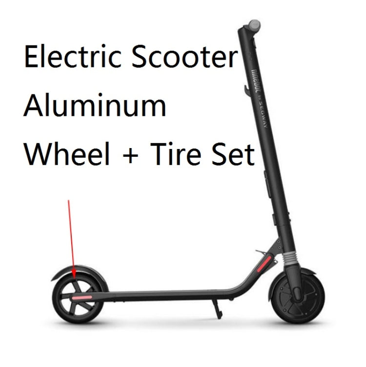 Electric Scooter Aluminum Wheel + Shock-Absorbing Rubber Honeycomb Tire Set For Ninebot ES1 / ES2 / ES3 / ES4