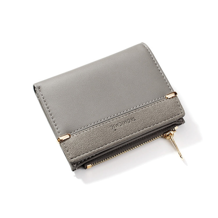 928010 Frosted All-Match Coin Purse Multi-Card Buckle Short Zipper Women Wallet