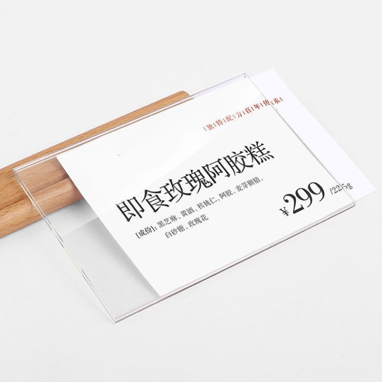 2 PCS Acrylic Tabletop Vertical Display Brand Supermarket Price Tag, Specification: 100x100mm