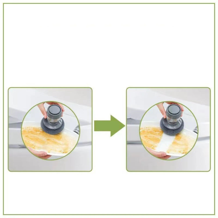 3 PCS Multifunctional Push-Type Cleaning Brush Kitchen Detergent Automatic Liquid Addition Dishwashing Brush