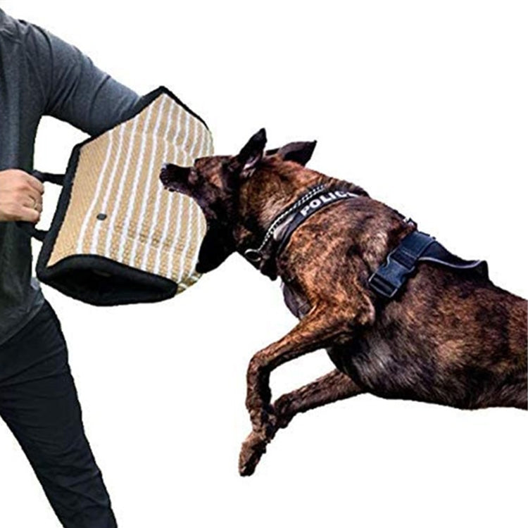 Dog Training Black-Edged Rough-Grained Jute Fluttering Sleeves Protector